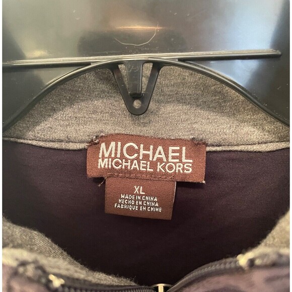 NEW Michael Kors 1/4 Zip Pullover Men's XL Navy Blue Cotton - Picture 7 of 7